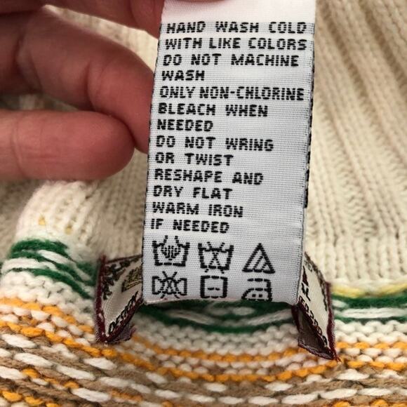 Tiara International Striped Cardigan Sweater Zip Front Women XL Tassel Pull READ - Picture 7 of 16